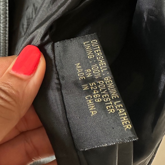 Vintage Black Contrasting Genuine Leather Trench Coat By Gitano Size S - Picture 10 of 13